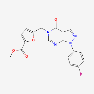 methyl 5-{[1-(4-fluorophenyl)-4-oxo-1,4-dihydro-5H-pyrazolo[3,4-d]pyrimidin-5-yl]methyl}-2-furoate