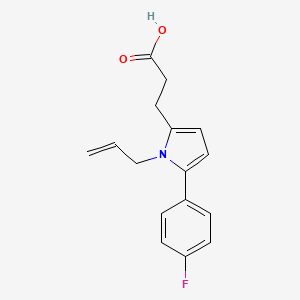 molecular formula C16H16FNO2 B11411396 3-[1-Allyl-5-(4-fluoro-phenyl)-1H-pyrrol-2-yl]-propionic acid 