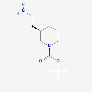 molecular formula C12H24N2O2 B114114 (S)-叔丁基 3-(2-氨基乙基)哌啶-1-羧酸酯 CAS No. 1217725-39-7