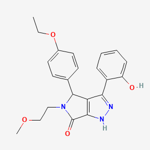 molecular formula C22H23N3O4 B11411407 4-(4-ethoxyphenyl)-3-(2-hydroxyphenyl)-5-(2-methoxyethyl)-4,5-dihydropyrrolo[3,4-c]pyrazol-6(1H)-one 