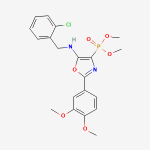 molecular formula C20H22ClN2O6P B11411421 Dimethyl (5-{[(2-chlorophenyl)methyl]amino}-2-(3,4-dimethoxyphenyl)-1,3-oxazol-4-YL)phosphonate 