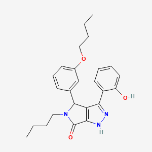 molecular formula C25H29N3O3 B11411425 4-(3-butoxyphenyl)-5-butyl-3-(2-hydroxyphenyl)-4,5-dihydropyrrolo[3,4-c]pyrazol-6(1H)-one 