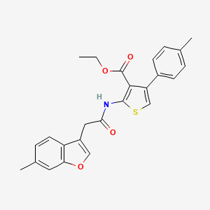 Ethyl 2-{[(6-methyl-1-benzofuran-3-yl)acetyl]amino}-4-(4-methylphenyl)thiophene-3-carboxylate