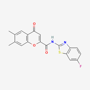 N-(6-fluoro-1,3-benzothiazol-2-yl)-6,7-dimethyl-4-oxo-4H-chromene-2-carboxamide