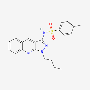 N-[(3Z)-1-butyl-1,2-dihydro-3H-pyrazolo[3,4-b]quinolin-3-ylidene]-4-methylbenzenesulfonamide