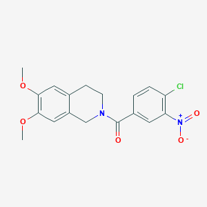 molecular formula C18H17ClN2O5 B11411481 (4-chloro-3-nitrophenyl)(6,7-dimethoxy-3,4-dihydroisoquinolin-2(1H)-yl)methanone 