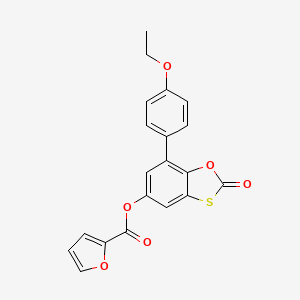 7-(4-Ethoxyphenyl)-2-oxo-1,3-benzoxathiol-5-yl furan-2-carboxylate