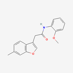 molecular formula C18H17NO3 B11411502 N-(2-methoxyphenyl)-2-(6-methyl-1-benzofuran-3-yl)acetamide 