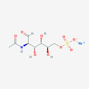 molecular formula C₈H₁₄NNaO₉S B1141151 Sodium (2R,3S,4R,5R)-5-acetamido-2,3,4-trihydroxy-6-oxohexyl sulfate CAS No. 108321-79-5