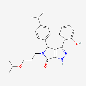 3-(2-hydroxyphenyl)-5-[3-(propan-2-yloxy)propyl]-4-[4-(propan-2-yl)phenyl]-4,5-dihydropyrrolo[3,4-c]pyrazol-6(1H)-one