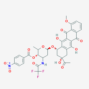 molecular formula C₃₆H₃₁F₃N₂O₁₄ B1141155 N-Trifluoroacetamido-4'-p-nitrobenzoyl Daunorubicin CAS No. 52583-24-1