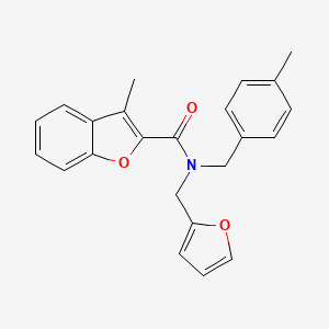 N-(furan-2-ylmethyl)-3-methyl-N-(4-methylbenzyl)-1-benzofuran-2-carboxamide