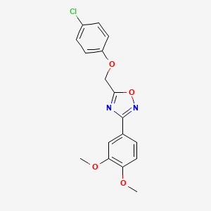 5-[(4-Chlorophenoxy)methyl]-3-(3,4-dimethoxyphenyl)-1,2,4-oxadiazole