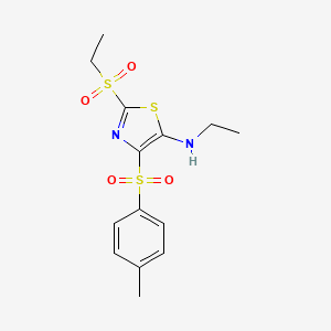 N-ethyl-2-(ethylsulfonyl)-4-[(4-methylphenyl)sulfonyl]-1,3-thiazol-5-amine