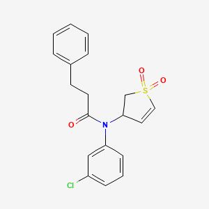 N-(3-chlorophenyl)-N-(1,1-dioxido-2,3-dihydrothiophen-3-yl)-3-phenylpropanamide