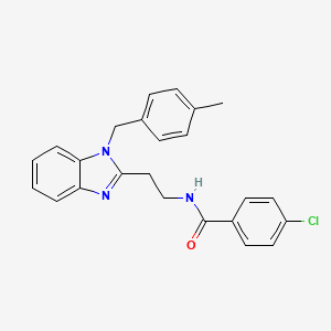 4-chloro-N-{2-[1-(4-methylbenzyl)-1H-benzimidazol-2-yl]ethyl}benzamide