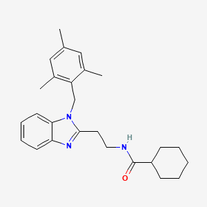 N-{2-[1-(2,4,6-trimethylbenzyl)-1H-benzimidazol-2-yl]ethyl}cyclohexanecarboxamide