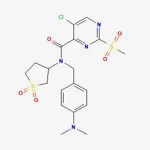 5-chloro-N-[4-(dimethylamino)benzyl]-N-(1,1-dioxidotetrahydrothiophen-3-yl)-2-(methylsulfonyl)pyrimidine-4-carboxamide