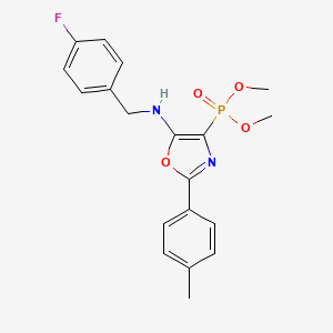 Dimethyl {5-[(4-fluorobenzyl)amino]-2-(4-methylphenyl)-1,3-oxazol-4-yl}phosphonate