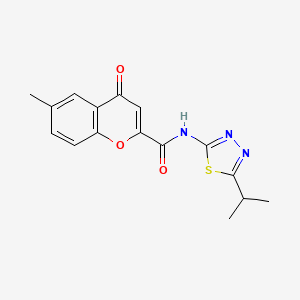 6-methyl-4-oxo-N-[5-(propan-2-yl)-1,3,4-thiadiazol-2-yl]-4H-chromene-2-carboxamide