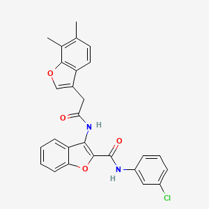 N-(3-chlorophenyl)-3-{[(6,7-dimethyl-1-benzofuran-3-yl)acetyl]amino}-1-benzofuran-2-carboxamide