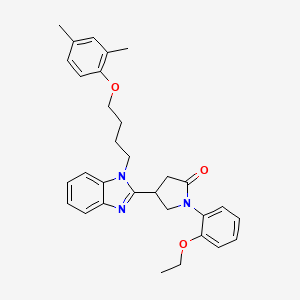 4-{1-[4-(2,4-dimethylphenoxy)butyl]-1H-benzimidazol-2-yl}-1-(2-ethoxyphenyl)pyrrolidin-2-one