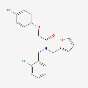 2-(4-bromophenoxy)-N-(2-chlorobenzyl)-N-(furan-2-ylmethyl)acetamide