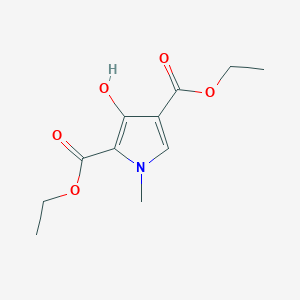 molecular formula C11H15NO5 B11411702 diethyl 3-hydroxy-1-methyl-1H-pyrrole-2,4-dicarboxylate 