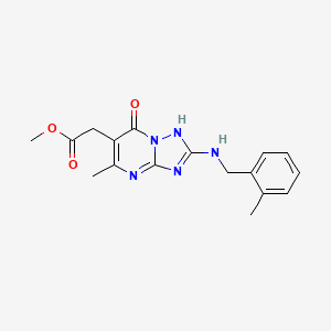 Methyl {5-methyl-2-[(2-methylbenzyl)amino]-7-oxo-4,7-dihydro[1,2,4]triazolo[1,5-a]pyrimidin-6-yl}acetate