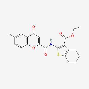 ethyl 2-{[(6-methyl-4-oxo-4H-chromen-2-yl)carbonyl]amino}-4,5,6,7-tetrahydro-1-benzothiophene-3-carboxylate