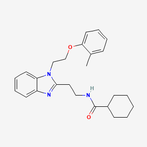 N-(2-{1-[2-(2-methylphenoxy)ethyl]-1H-benzimidazol-2-yl}ethyl)cyclohexanecarboxamide