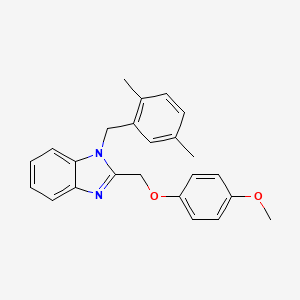 molecular formula C24H24N2O2 B11411768 1-(2,5-dimethylbenzyl)-2-[(4-methoxyphenoxy)methyl]-1H-benzimidazole 