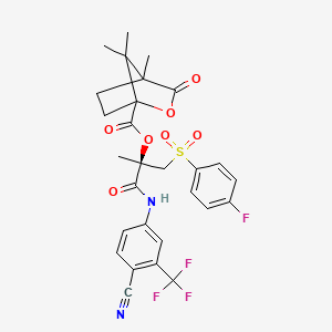 molecular formula C₂₈H₂₆F₄N₂O₇S B1141177 (R)-比卡鲁胺(1S)-樟脑酸酯 CAS No. 1217546-57-0