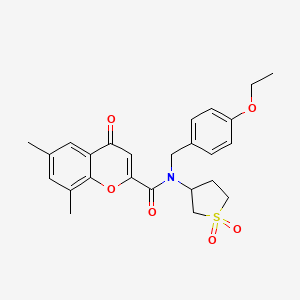 N-(1,1-dioxidotetrahydrothiophen-3-yl)-N-(4-ethoxybenzyl)-6,8-dimethyl-4-oxo-4H-chromene-2-carboxamide