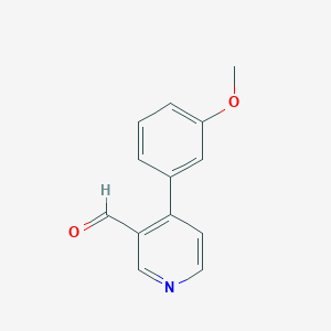 molecular formula C13H11NO2 B11411824 4-(3-Methoxyphenyl)nicotinaldehyde 