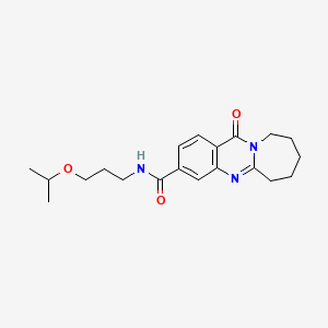 N-(3-isopropoxypropyl)-12-oxo-6,7,8,9,10,12-hexahydroazepino[2,1-b]quinazoline-3-carboxamide