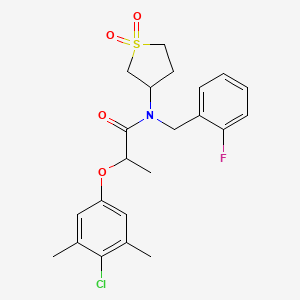 2-(4-chloro-3,5-dimethylphenoxy)-N-(1,1-dioxidotetrahydrothiophen-3-yl)-N-(2-fluorobenzyl)propanamide