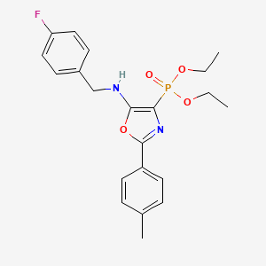 Diethyl (5-{[(4-fluorophenyl)methyl]amino}-2-(4-methylphenyl)-1,3-oxazol-4-YL)phosphonate