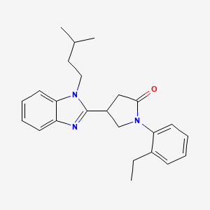 1-(2-ethylphenyl)-4-[1-(3-methylbutyl)-1H-benzimidazol-2-yl]pyrrolidin-2-one