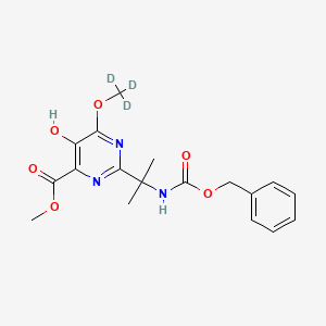 molecular formula C18H21N3O6 B1141189 5-羟基-2-[1-甲基-1-[[苄基氨基羰基]氨基]乙基]-6-甲氧基嘧啶-4-羧酸甲酯-d3 CAS No. 1185032-53-4