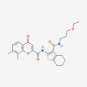 N-{3-[(3-ethoxypropyl)carbamoyl]-4,5,6,7-tetrahydro-1-benzothiophen-2-yl}-7,8-dimethyl-4-oxo-4H-chromene-2-carboxamide