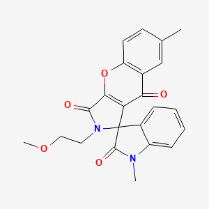 2-(2-methoxyethyl)-1',7-dimethyl-2H-spiro[chromeno[2,3-c]pyrrole-1,3'-indole]-2',3,9(1'H)-trione