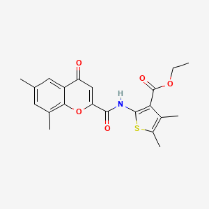 molecular formula C21H21NO5S B11411928 ethyl 2-{[(6,8-dimethyl-4-oxo-4H-chromen-2-yl)carbonyl]amino}-4,5-dimethylthiophene-3-carboxylate 