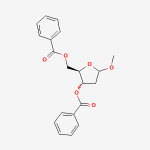 molecular formula C₂₀H₂₀O₆ B1141193 1-甲氧基-2-脱氧-3,5-二-O-苯甲酰核糖呋喃糖 CAS No. 108647-88-7