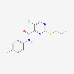 molecular formula C16H18ClN3OS B11411936 5-chloro-N-(2,4-dimethylphenyl)-2-(propylsulfanyl)pyrimidine-4-carboxamide 