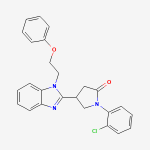 1-(2-chlorophenyl)-4-[1-(2-phenoxyethyl)-1H-benzimidazol-2-yl]pyrrolidin-2-one