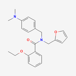 molecular formula C23H26N2O3 B11411979 N-[4-(dimethylamino)benzyl]-2-ethoxy-N-(furan-2-ylmethyl)benzamide 