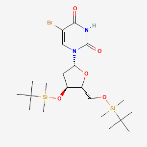 molecular formula C₂₁H₃₉BrN₂O₅Si₂ B1141199 3',5'-双-O-(叔丁基二甲基甲硅烷基)-5-溴-2'-脱氧尿苷 CAS No. 154925-95-8