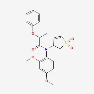 N-(2,4-Dimethoxyphenyl)-N-(1,1-dioxido-2,3-dihydro-3-thiophenyl)-2-phenoxypropanamide