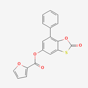 2-Oxo-7-phenyl-1,3-benzoxathiol-5-yl furan-2-carboxylate